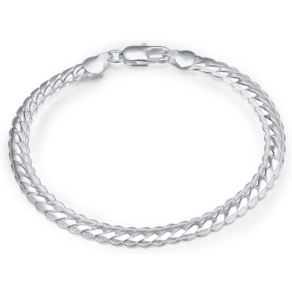 🎁NEW BRACELET 🎁UNISEX. 925 STERLING SILVER - Picture 3 of 6